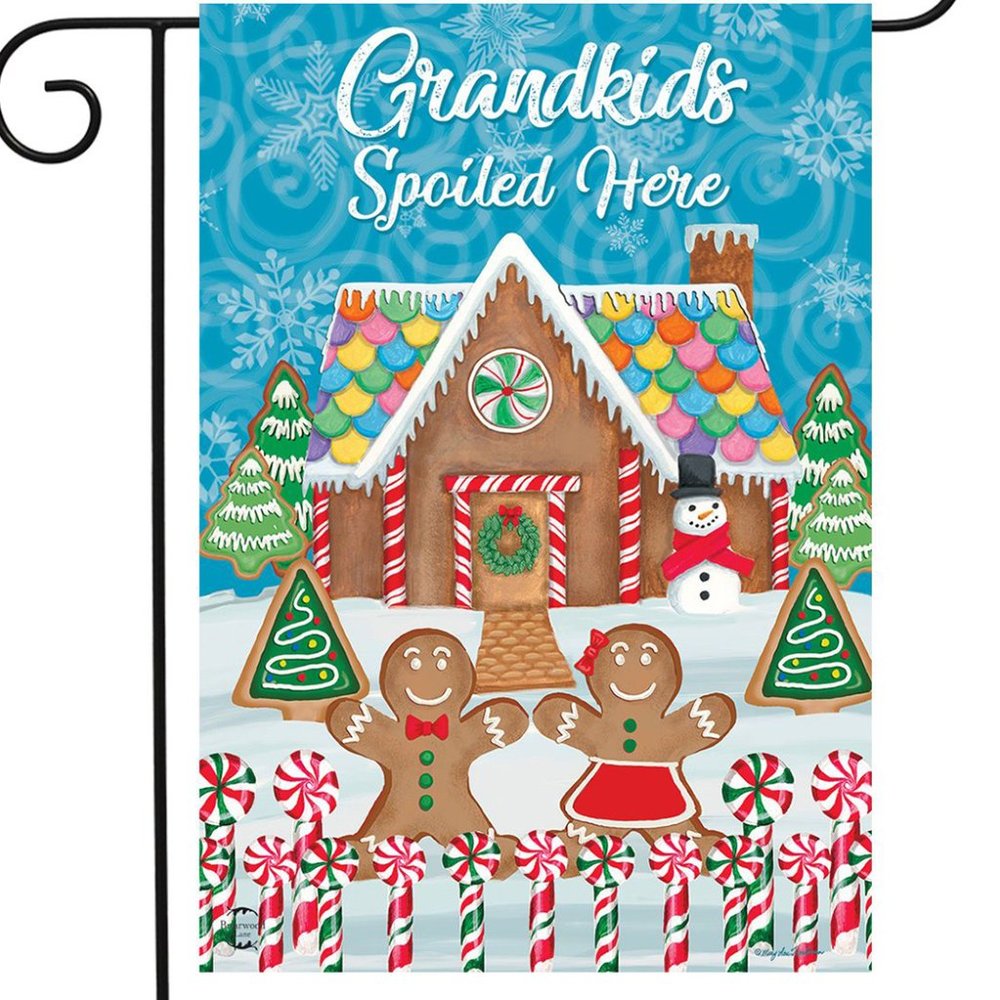 Grandkids Spoiled Here garden flag